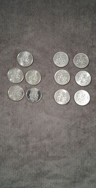 Lot of 11 Canadian Fifty 50 Cents Commemorative Coins VG